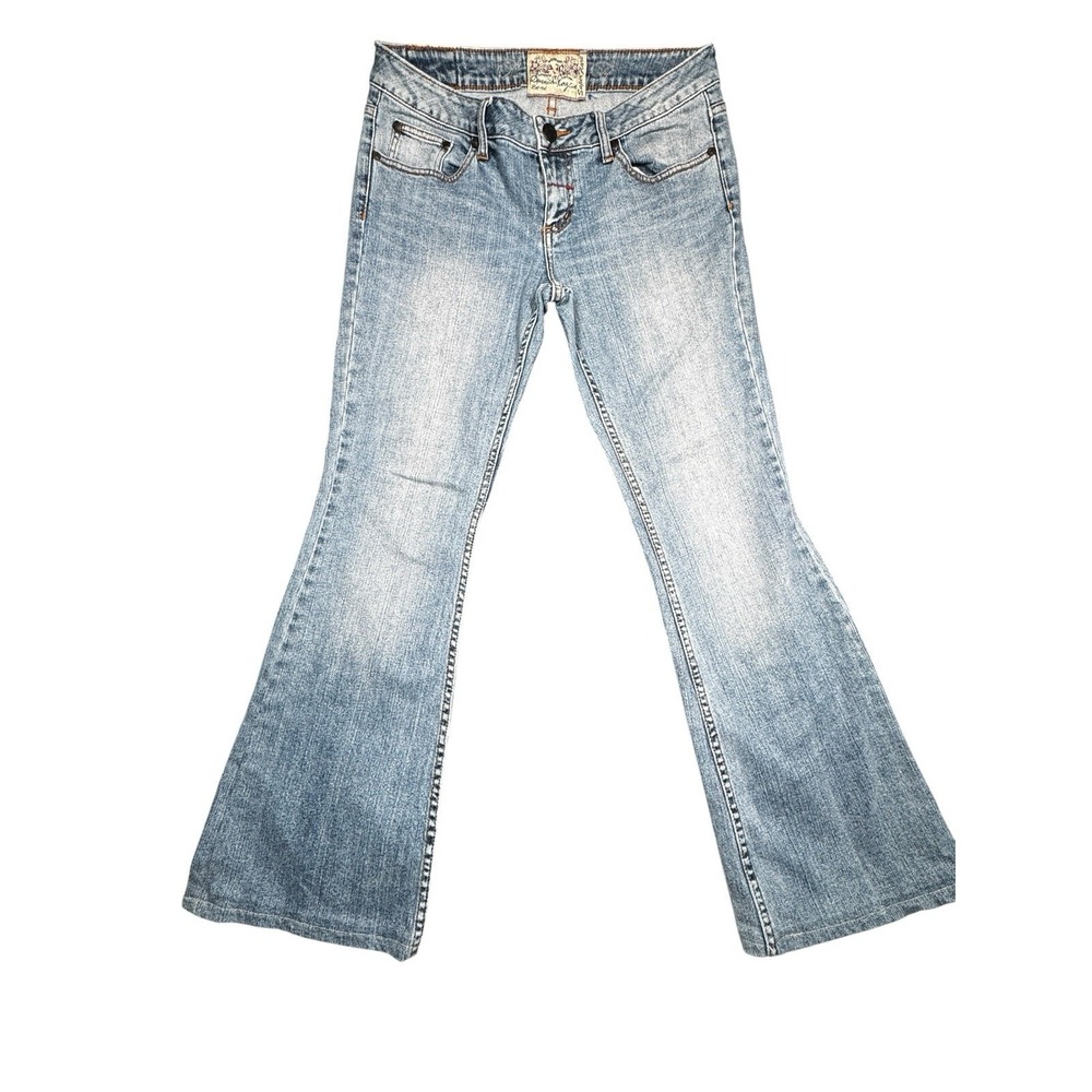 American Rag Cie Jeans Womens 7R 30x30 Super Flare Bootcut Light Wash 9.5 Leg